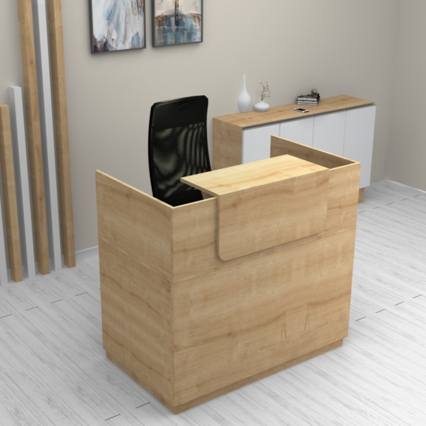 Γραφείο reception Lemmon χρώμα φυσικό οξιάς 120x70x110εκ.