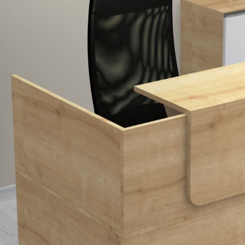 Γραφείο reception Lemmon χρώμα φυσικό οξιάς 120x70x110εκ.
