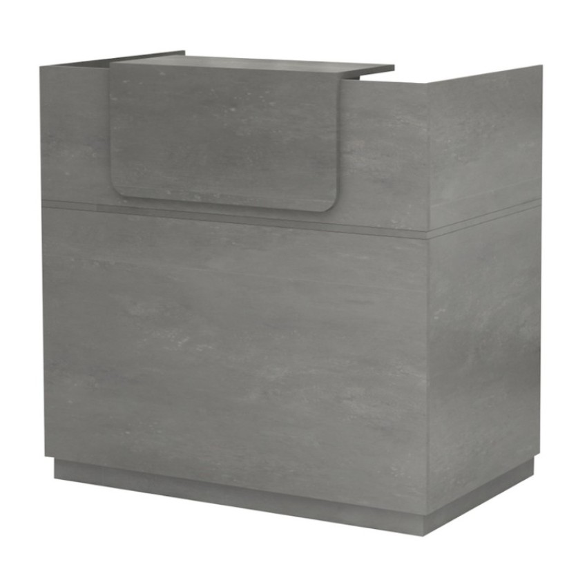 Γραφείο reception Lemmon χρώμα γκρι σκυροδέματος 120x70x110εκ.