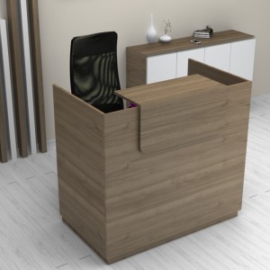 Γραφείο υποδοχής - reception Lemmon χρώμα καρυδί 120x70x110εκ.