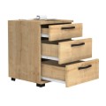 Κομοδίνο - συρταριέρα γραφείου Roco χρώμα φυσικό οξιάς 40x39x57εκ.