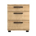Κομοδίνο - συρταριέρα γραφείου Roco χρώμα φυσικό οξιάς 40x39x57εκ.