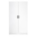Ντουλάπα ρούχων Victoria δίφυλλη χρώμα λευκό 100x60x181εκ.