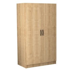 Ντουλάπα ρούχων Victoria δίφυλλη χρώμα φυσικό οξιάς 100x60x181εκ.