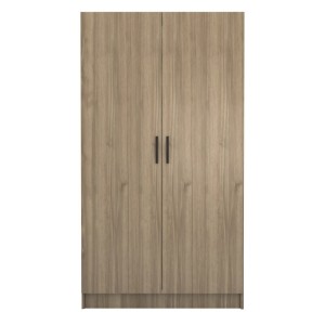 Ντουλάπα ρούχων Victoria δίφυλλη χρώμα καρυδί 100x60x181εκ.
