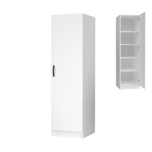 Ντουλάπα ρούχων Victoria μονόφυλλη χρώμα λευκό 50x60x181εκ.