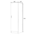 Ντουλάπα ρούχων Victoria μονόφυλλη χρώμα λευκό 50x60x181εκ.