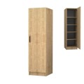 Ντουλάπα ρούχων Victoria μονόφυλλη χρώμα φυσικό οξιάς 50x60x181εκ.