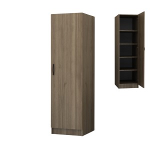 Ντουλάπα ρούχων Victoria μονόφυλλη χρώμα καρυδί 50x60x181εκ.