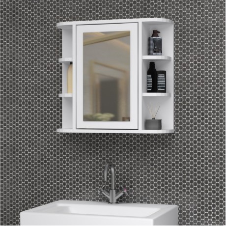 Καθρέπτης μπάνιου Diro Μegapap χρώμα λευκό 65x17,5x60εκ.