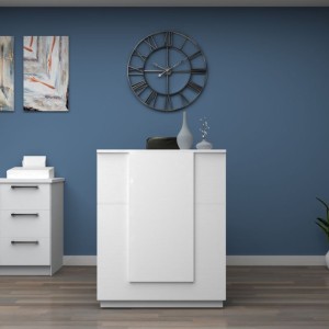 Γραφείο υποδοχής - reception Gemini χρώμα λευκό 90x50x110εκ.