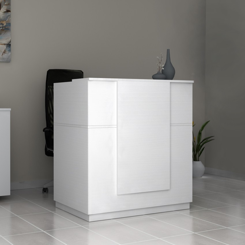 Γραφείο υποδοχής - reception Gemini χρώμα λευκό 100x70x110εκ.