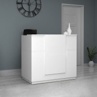 Γραφείο υποδοχής - reception Gemini χρώμα λευκό 120x70x110εκ.
