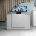 Γραφείο υποδοχής - reception Gemini χρώμα λευκό 180x70x110εκ.
