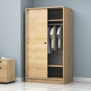 Ντουλάπα ρούχων Regio δίφυλλη συρόμενη χρώμα φυσικό οξιάς 100x60x181εκ.