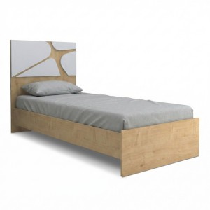 Κρεβάτι Bergamo χρώμα φυσικό οξιάς 100x200εκ.