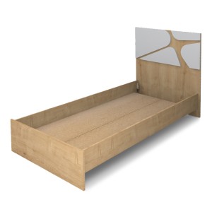 Κρεβάτι Bergamo χρώμα φυσικό οξιάς 100x200εκ.