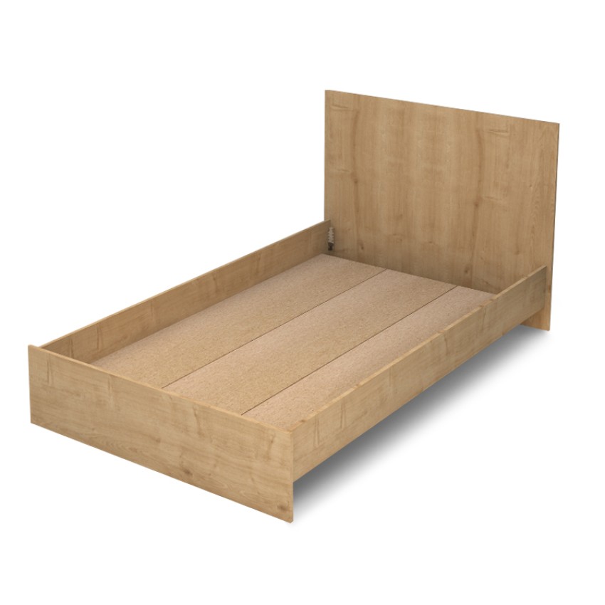 Κρεβάτι Troy χρώμα φυσικό οξιάς 120x200εκ.