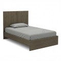 Κρεβάτι Troy χρώμα καρυδί 120x200εκ.