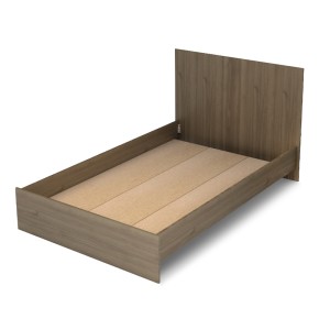 Κρεβάτι Troy χρώμα καρυδί 120x200εκ.