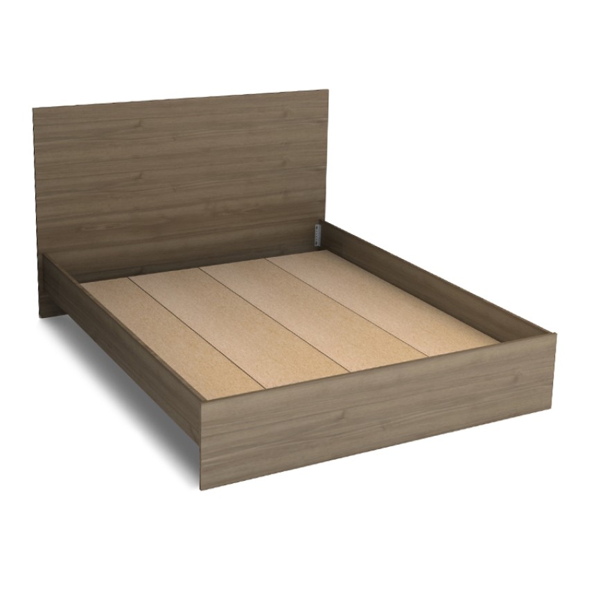 Κρεβάτι Troy χρώμα καρυδί 150x200εκ.