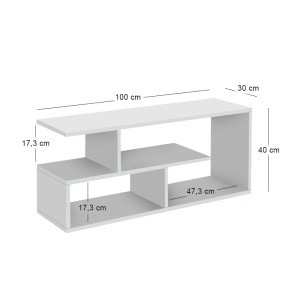 Έπιπλο τηλεόρασης Forever χρώμα λευκό 100x30x40cm.