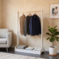 Έπιπλο εισόδου Glimer χρώμα λευκό 88,2x34,6x128εκ.