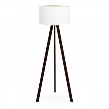 Φωτιστικό δαπέδου Rosling Mdf/ύφασμα Pvc χρώμα μαύρο - λευκό 38x38x140εκ.