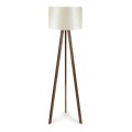 Φωτιστικό δαπέδου Rosling Mdf/ύφασμα Pvc χρώμα καρυδί/μπεζ 38x21x140εκ.