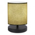 Φωτιστικό επιτραπέζιο Hassard ύφασμα/Mdf χρώμα πράσινο/μαύρο 15x16x22εκ.