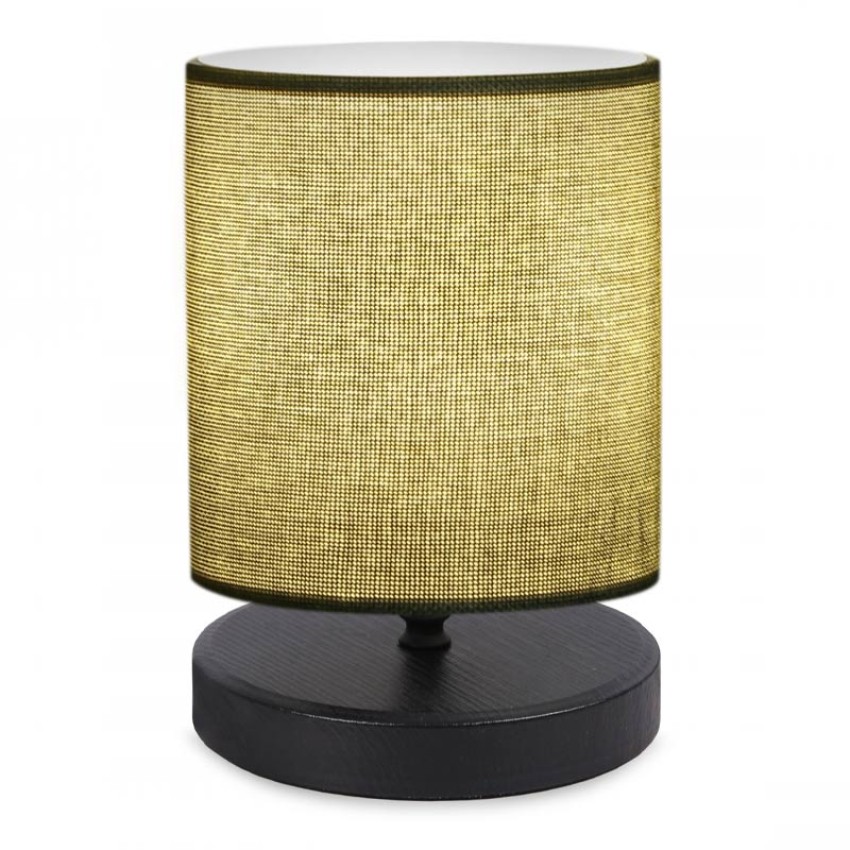 Φωτιστικό επιτραπέζιο Hassard ύφασμα/Mdf χρώμα πράσινο/μαύρο 15x16x22εκ.
