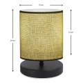 Φωτιστικό επιτραπέζιο Hassard ύφασμα/Mdf χρώμα πράσινο/μαύρο 15x16x22εκ.