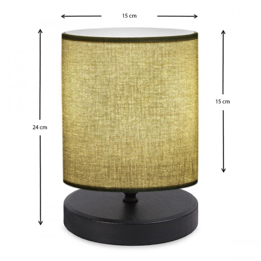 Φωτιστικό επιτραπέζιο Hassard ύφασμα/Mdf χρώμα πράσινο/μαύρο 15x16x22εκ.