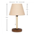 Φωτιστικό επιτραπέζιο Tipton μέταλλο/πλαστικό/Mdf χρώμα μπεζ/χρυσό/καφέ 22x14x40εκ.