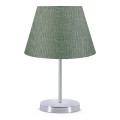 Φωτιστικό επιτραπέζιο Jules ύφασμα Pvc χρώμα κυπαρισσί/ασημί 22x17x37εκ.