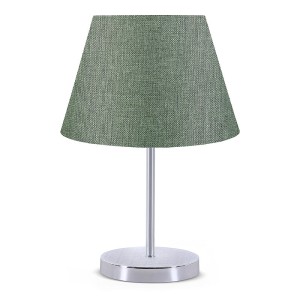 Φωτιστικό επιτραπέζιο Jules ύφασμα Pvc χρώμα κυπαρισσί/ασημί 22x17x37εκ.