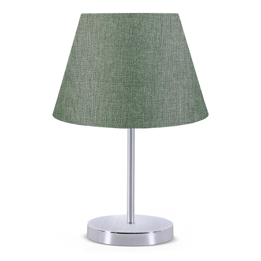 Φωτιστικό επιτραπέζιο Jules ύφασμα Pvc χρώμα κυπαρισσί/ασημί 22x17x37εκ.