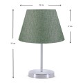 Φωτιστικό επιτραπέζιο Jules ύφασμα Pvc χρώμα κυπαρισσί/ασημί 22x17x37εκ.