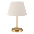 Φωτιστικό επιτραπέζιο Rosenthal ύφασμα Pvc χρώμα κρεμ/χρυσό 22x17x37εκ.
