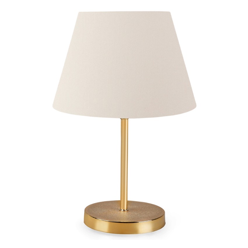 Φωτιστικό επιτραπέζιο Rosenthal ύφασμα Pvc χρώμα κρεμ/χρυσό 22x17x37εκ.