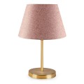 Φωτιστικό επιτραπέζιο Rosenthal ύφασμα Pvc χρώμα ροζ/χρυσό 22x17x37εκ.