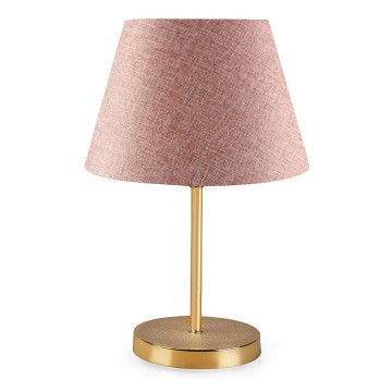 Φωτιστικό επιτραπέζιο Rosenthal ύφασμα Pvc χρώμα ροζ/χρυσό 22x17x37εκ.