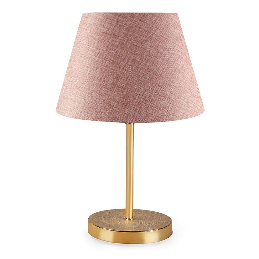 Φωτιστικό επιτραπέζιο Rosenthal ύφασμα Pvc χρώμα ροζ/χρυσό 22x17x37εκ.