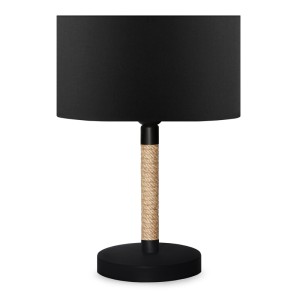 Φωτιστικό επιτραπέζιο Jean ύφασμα/σχοινί/χρώμιο χρώμα μαύρο/φυσικό 24x13x37εκ.