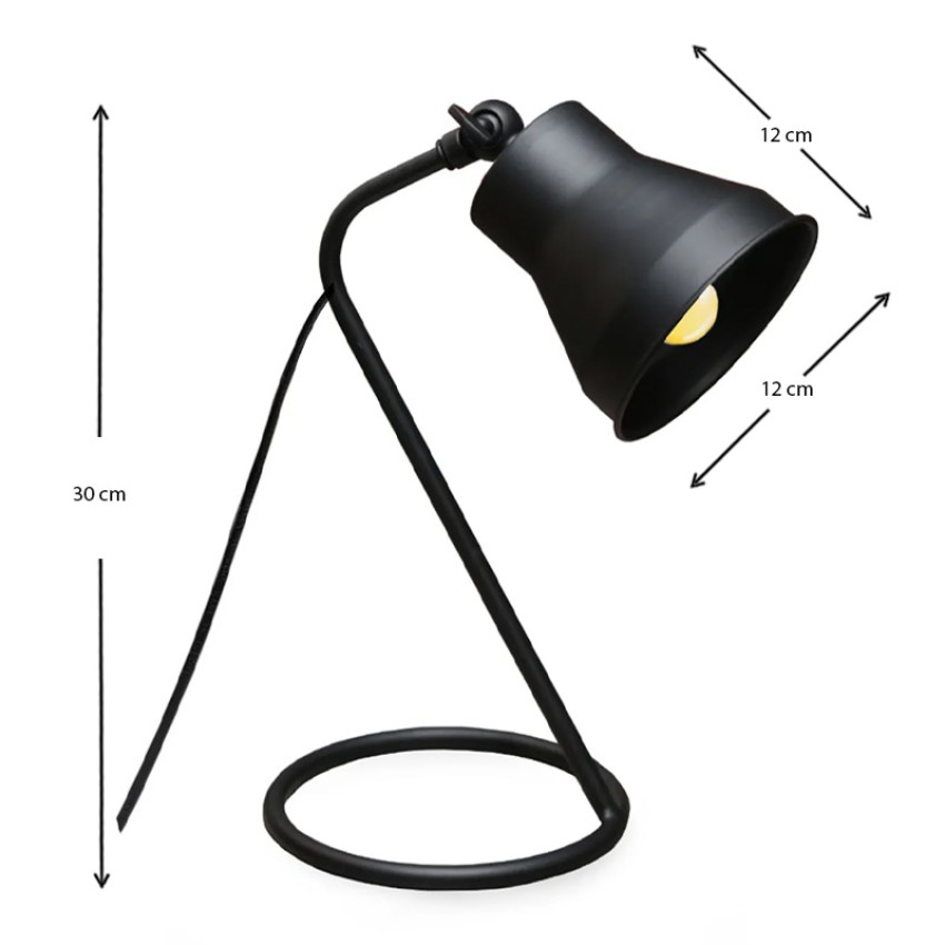 Φωτιστικό γραφείου Mimi μεταλλικό χρώμα μαύρο 12x12x30εκ.