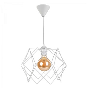 Φωτιστικό οροφής Pyant μεταλλικό μονόφωτο χρώμα λευκό 23x17x70εκ.