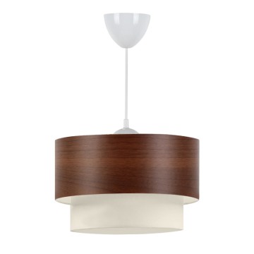 Φωτιστικό οροφής Whitehouse υφασμάτινο μονόφωτο χρώμα καφέ 30x20x55εκ.