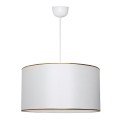 Φωτιστικό οροφής Alloy υφασμάτινο μονόφωτο χρώμα λευκό 38x20x70εκ.