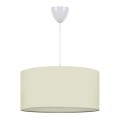 Φωτιστικό οροφής Monahan υφασμάτινο μονόφωτο χρώμα εκρού 38x20x70εκ.