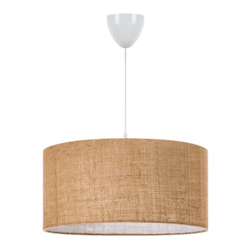 Φωτιστικό οροφής Monahan E27 γιούτα μονόφωτο χρώμα μπεζ 38x21x70εκ.